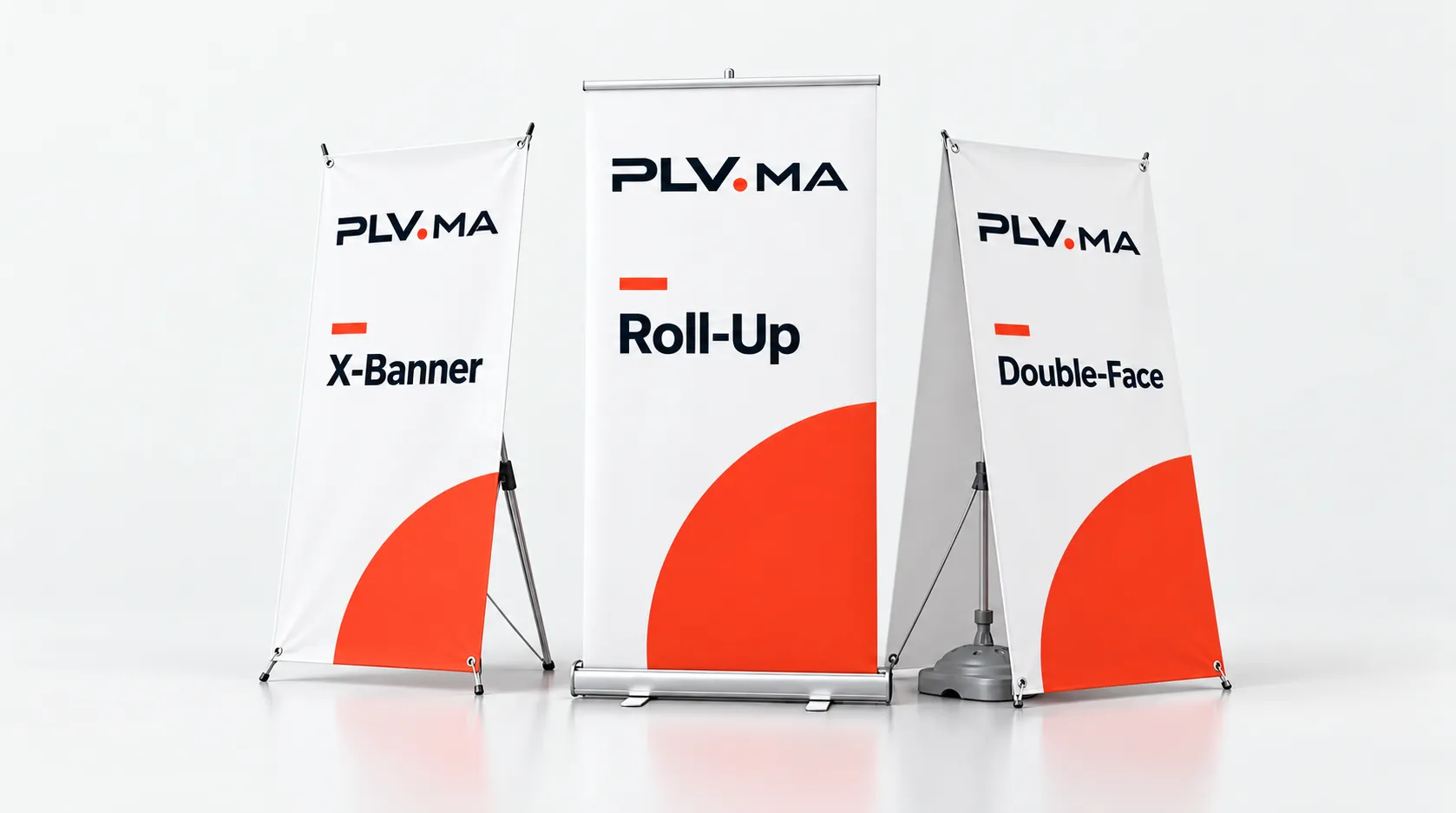 Gamme PLV.ma : Roll-Up et X-Banner