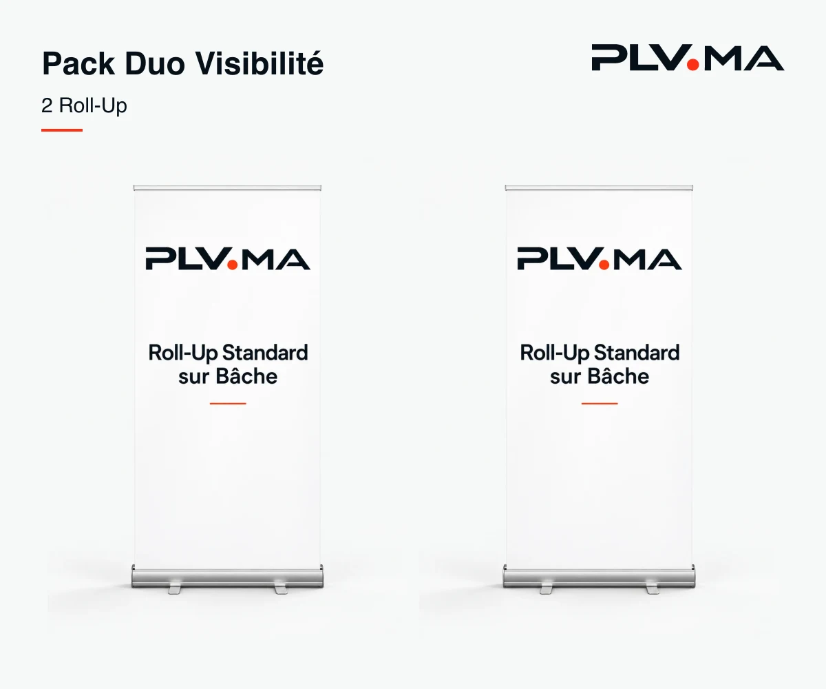 Pack Duo Visibilité — pack de 2 Roll-Up pour votre visibilité au Maroc